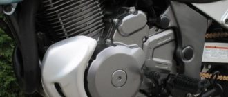 Одноцилиндровый двигатель на мотоцикле Suzuki XF 650 Freewind японского производства
