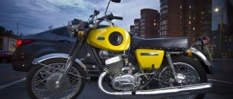 Желтый мотоцикл иж планета спорт